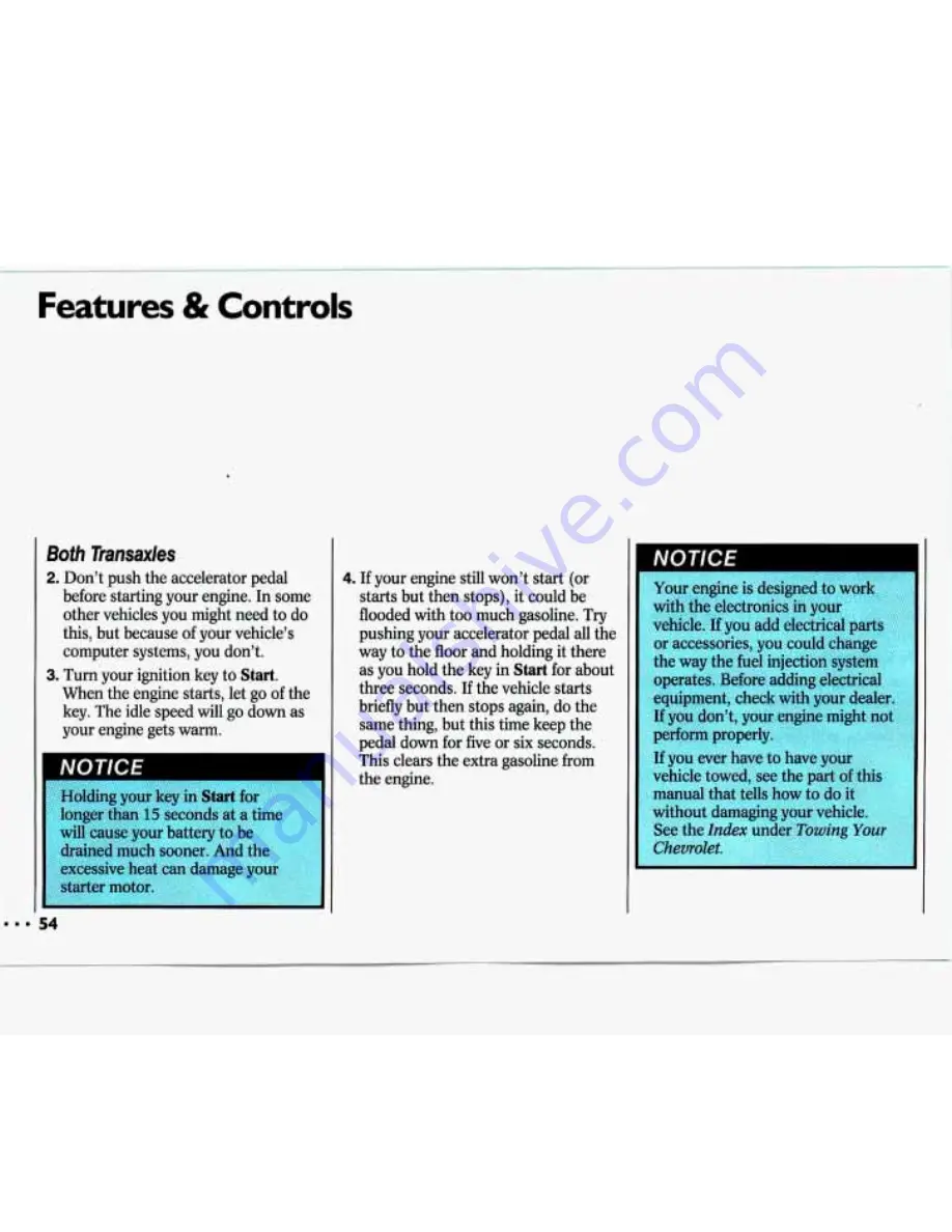 Chevrolet 1993 Lumina Owner'S Manual Download Page 56