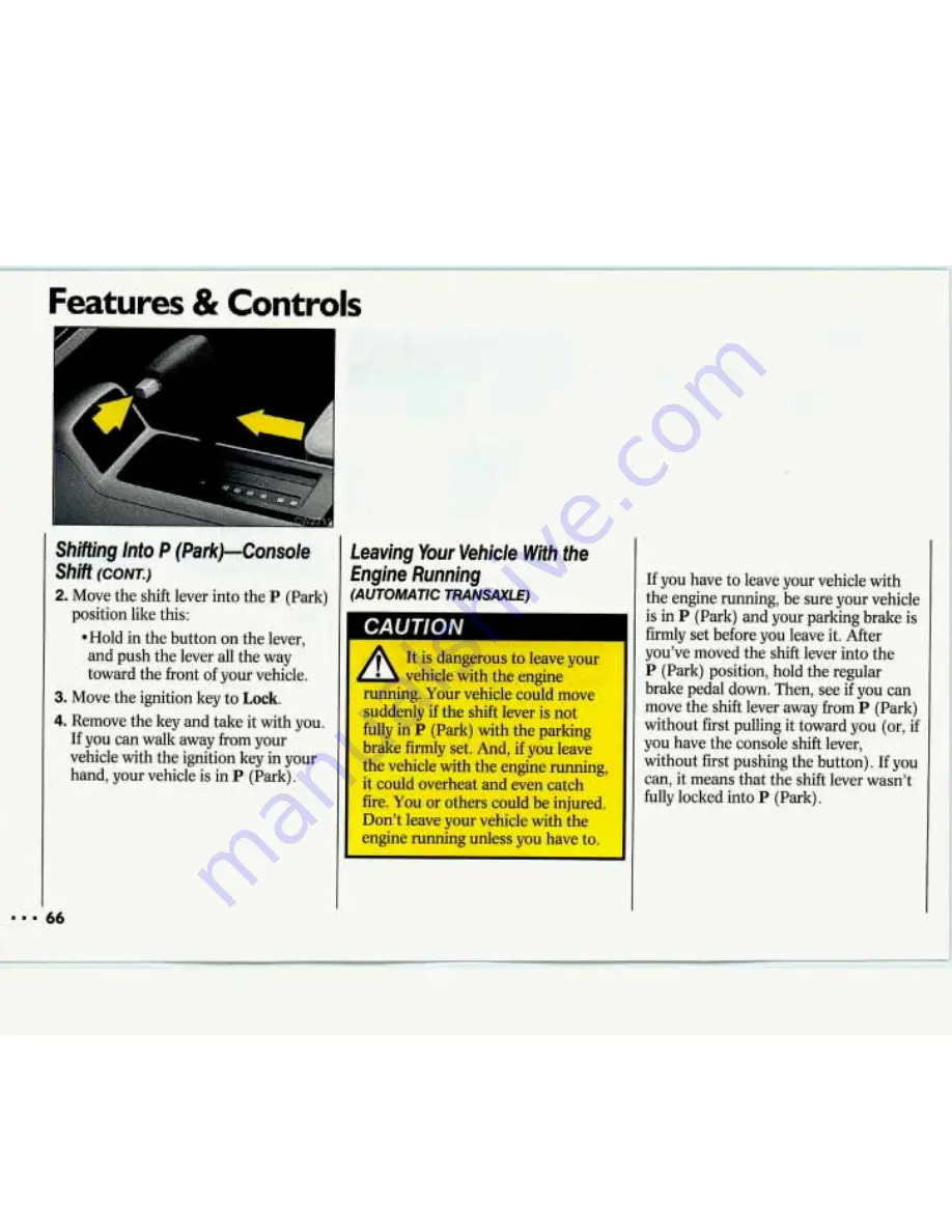 Chevrolet 1993 Lumina Owner'S Manual Download Page 68