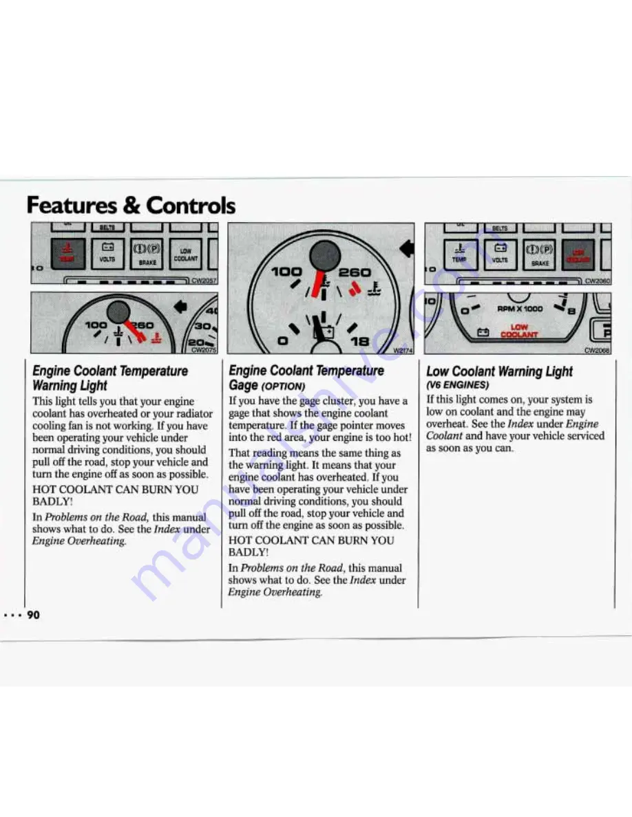 Chevrolet 1993 Lumina Owner'S Manual Download Page 92