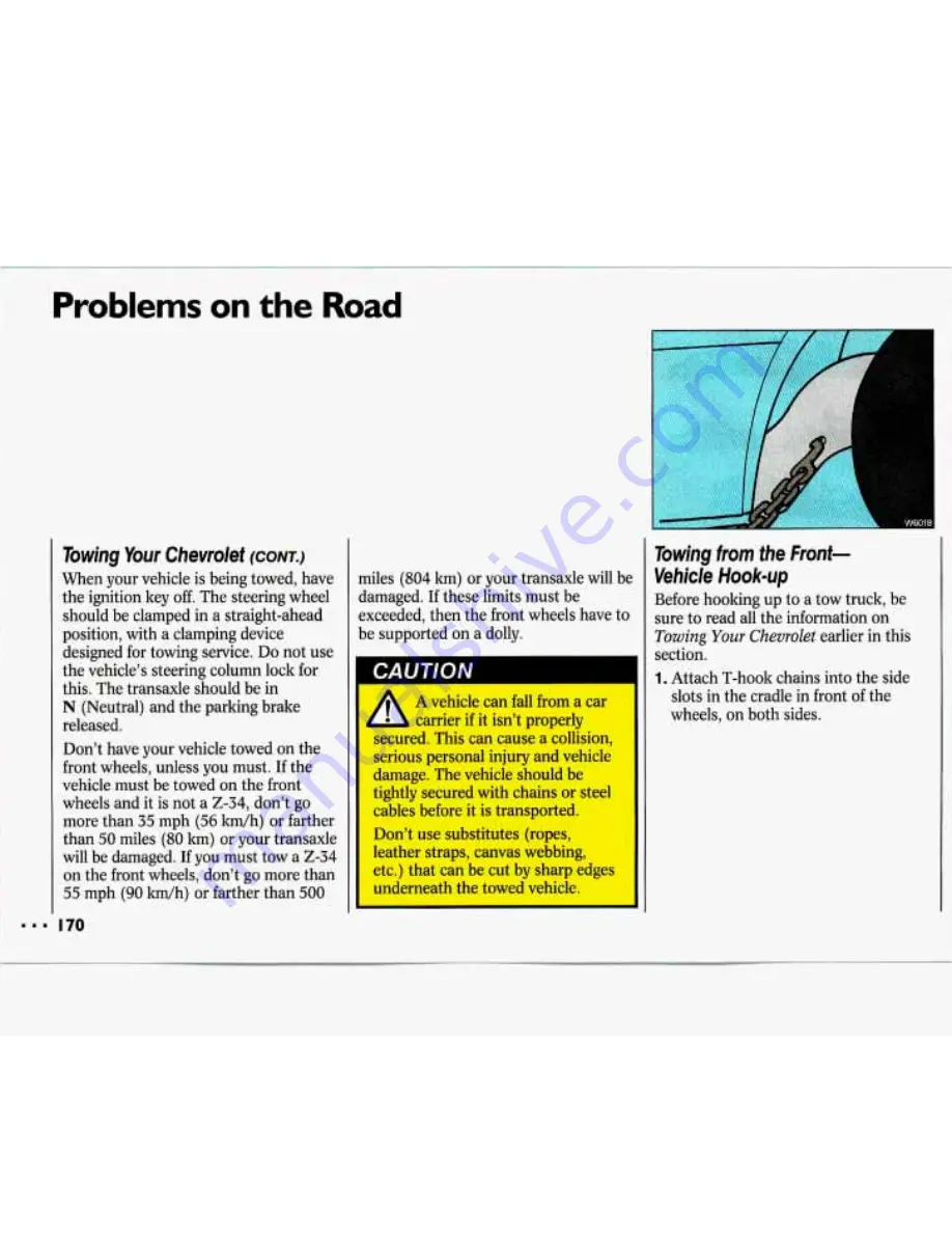 Chevrolet 1993 Lumina Owner'S Manual Download Page 172