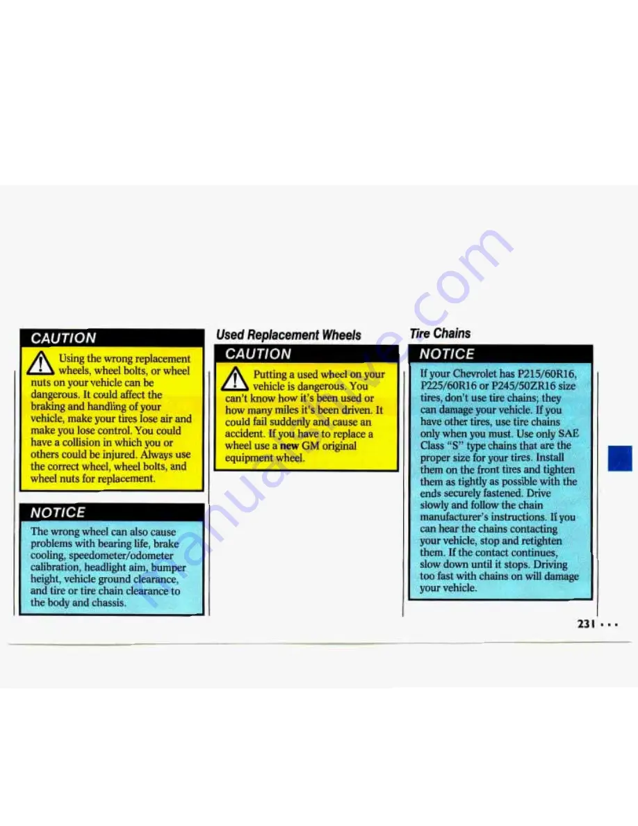 Chevrolet 1993 Lumina Скачать руководство пользователя страница 233