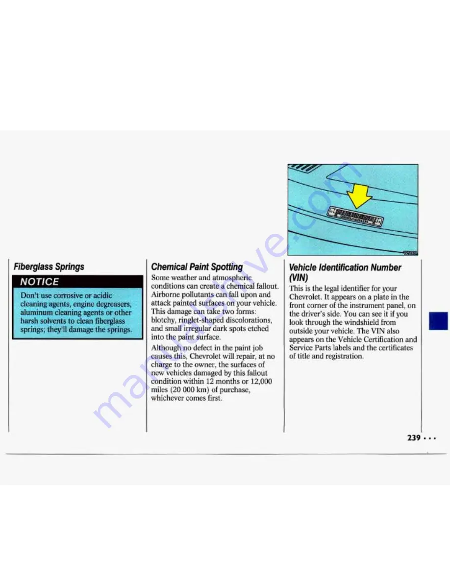 Chevrolet 1993 Lumina Скачать руководство пользователя страница 241