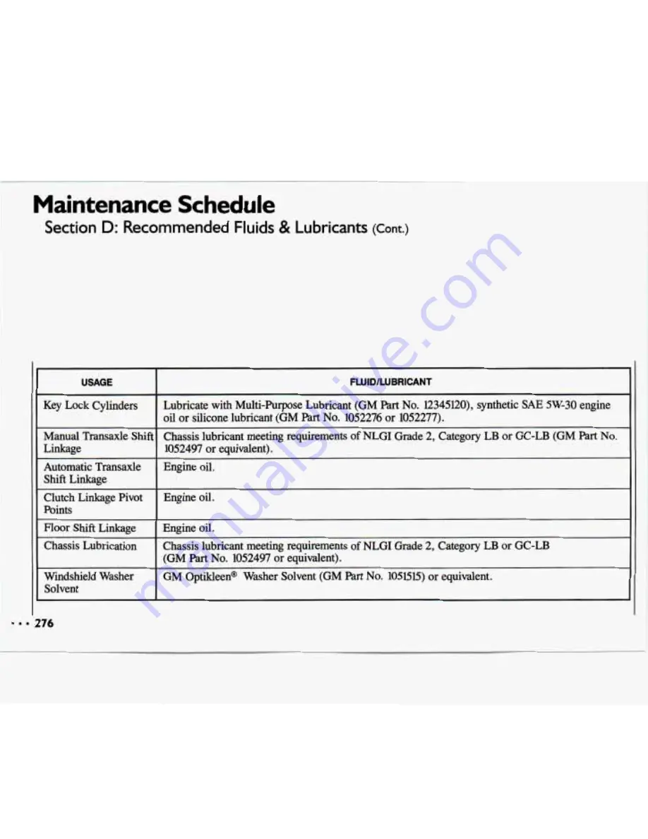 Chevrolet 1993 Lumina Owner'S Manual Download Page 278