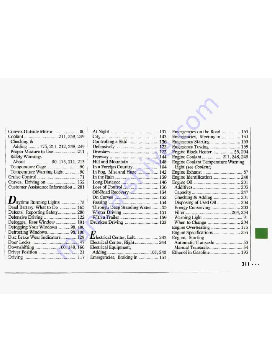 Chevrolet 1993 Lumina Owner'S Manual Download Page 313