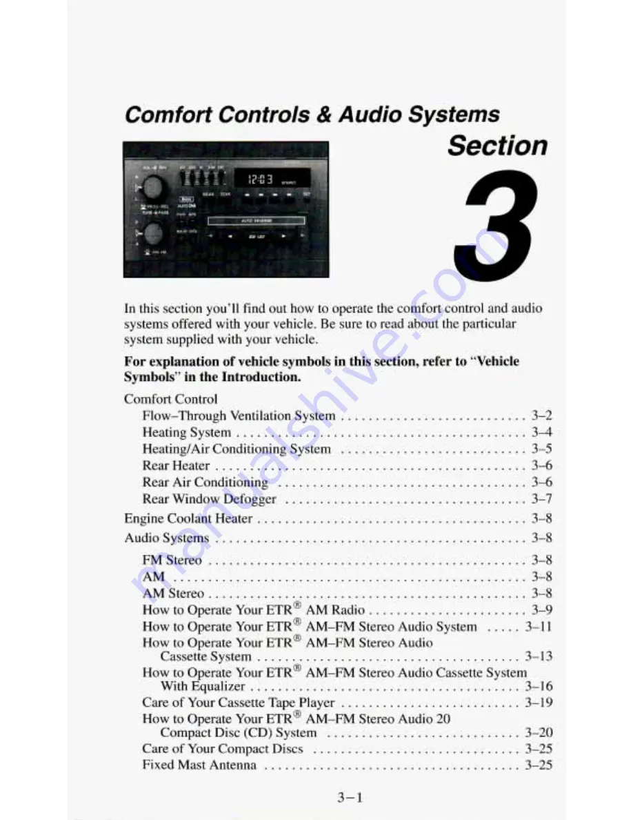 Chevrolet 1994 Astro Cargo Owner'S Manual Download Page 129