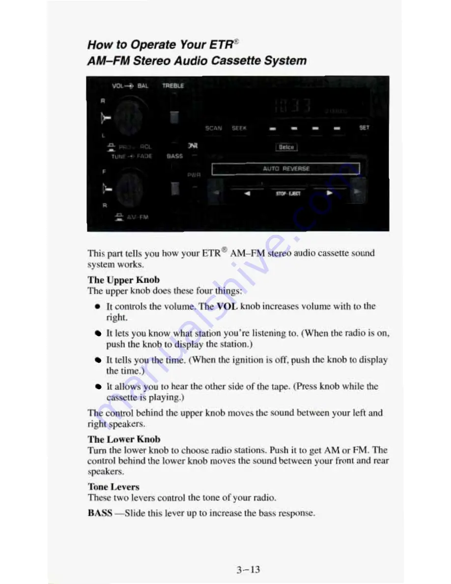 Chevrolet 1994 Astro Cargo Owner'S Manual Download Page 141