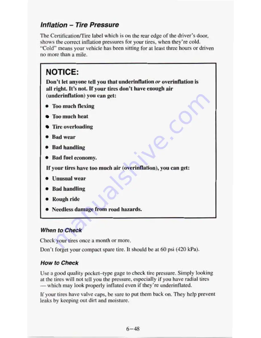 Chevrolet 1994 Astro Cargo Owner'S Manual Download Page 266