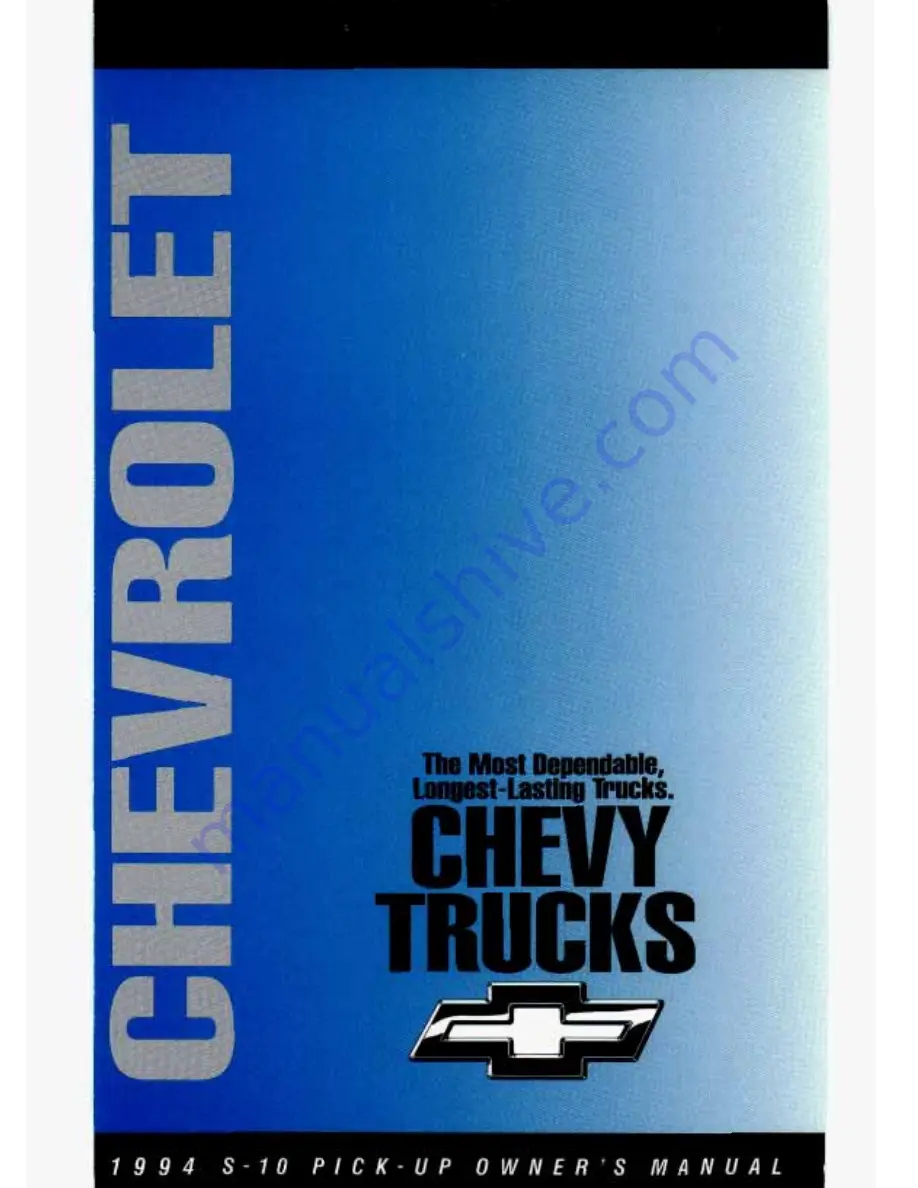 Chevrolet 1994 S-10 Pickup Owner'S Manual Download Page 1