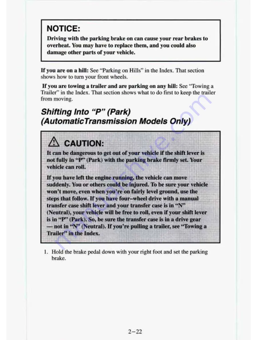 Chevrolet 1994 S-10 Pickup Owner'S Manual Download Page 68