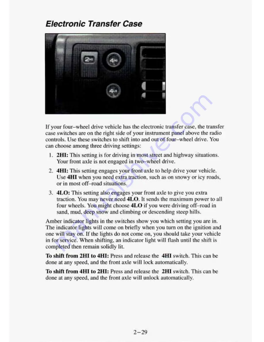 Chevrolet 1994 S-10 Pickup Owner'S Manual Download Page 75