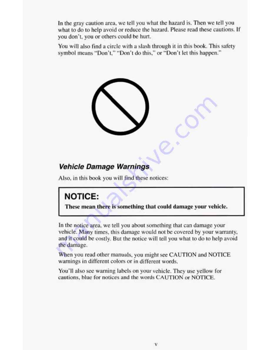 Chevrolet 1995 Astro Cargo Owner'S Manual Download Page 9