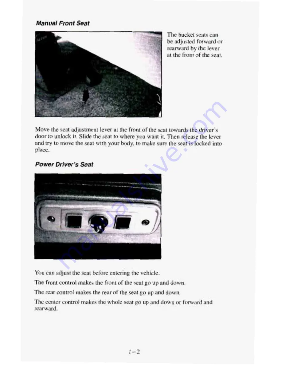 Chevrolet 1995 Astro Cargo Owner'S Manual Download Page 14