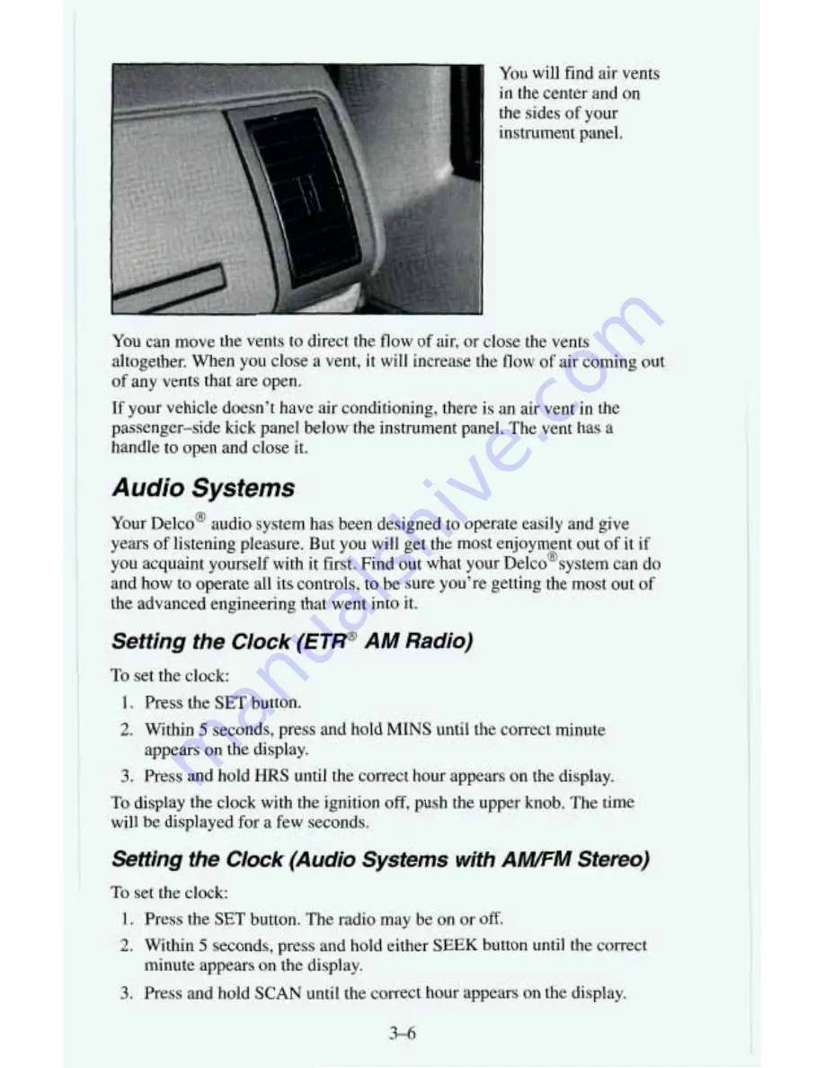 Chevrolet 1995 Astro Cargo Owner'S Manual Download Page 124