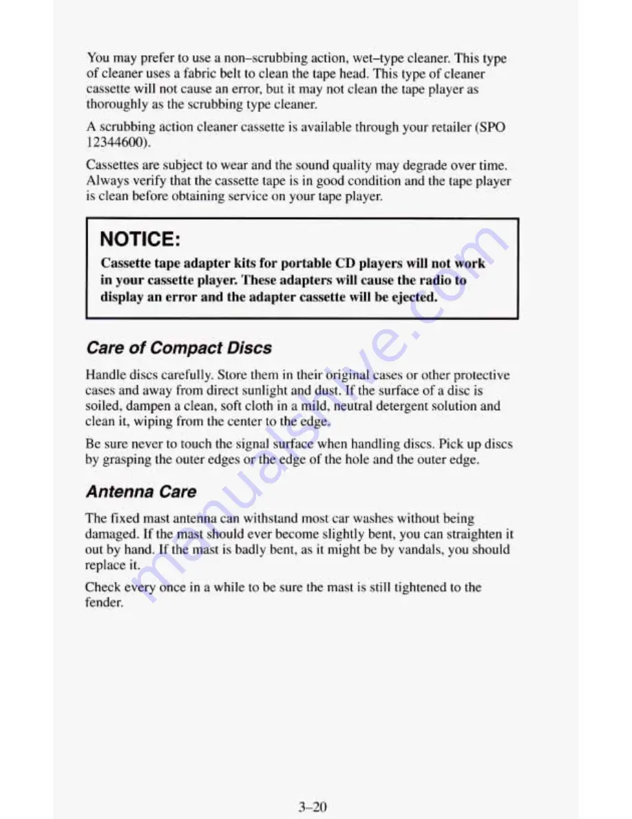 Chevrolet 1995 Astro Cargo Owner'S Manual Download Page 138