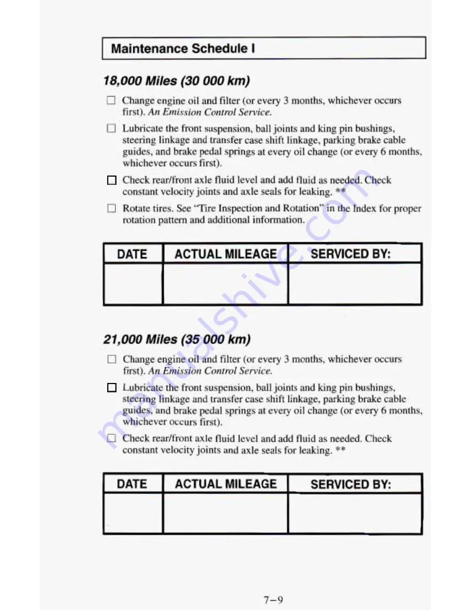 Chevrolet 1995 Astro Cargo Owner'S Manual Download Page 285