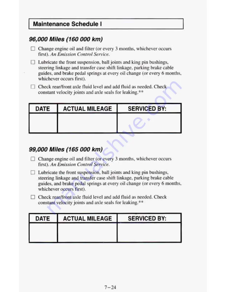 Chevrolet 1995 Astro Cargo Owner'S Manual Download Page 300