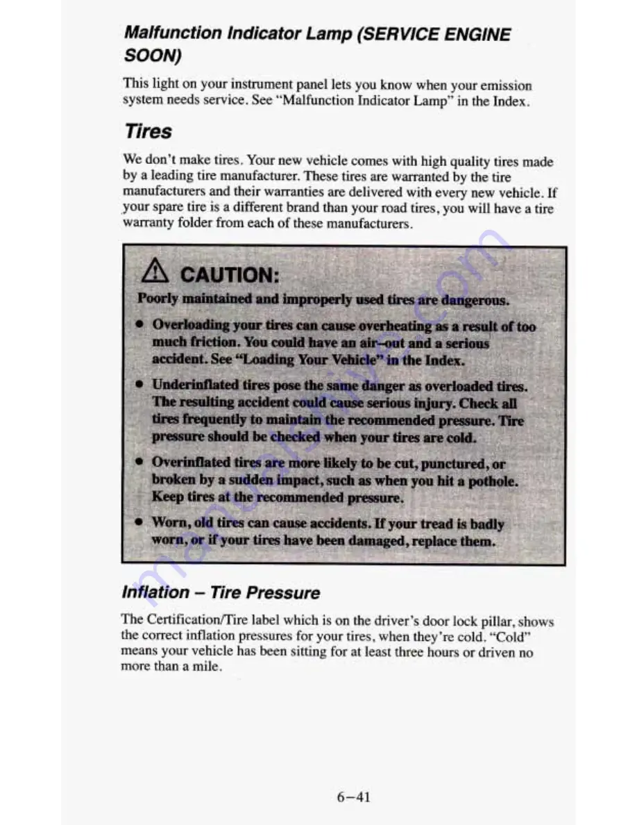 Chevrolet 1995 Blazer Owner'S Manual Download Page 281