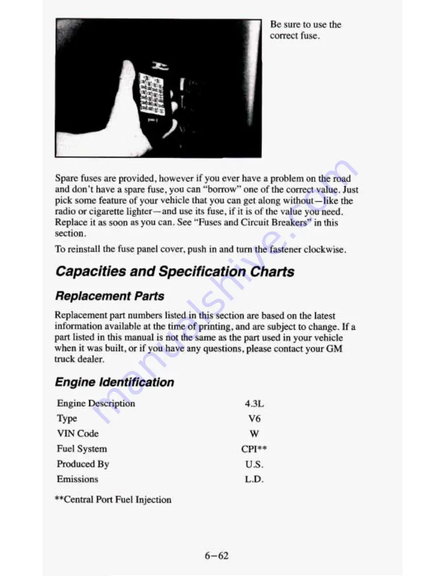 Chevrolet 1995 Blazer Owner'S Manual Download Page 302