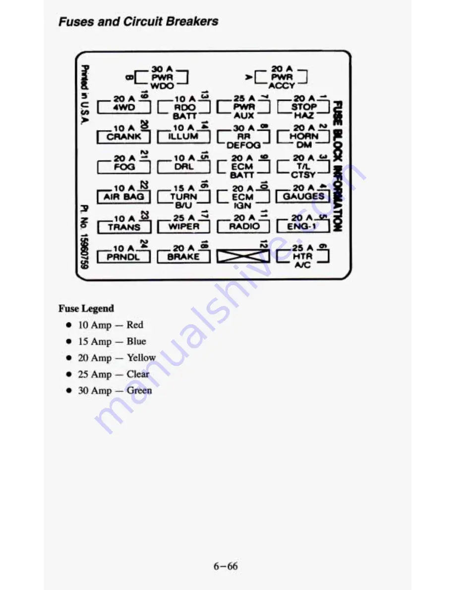 Chevrolet 1995 Blazer Owner'S Manual Download Page 306