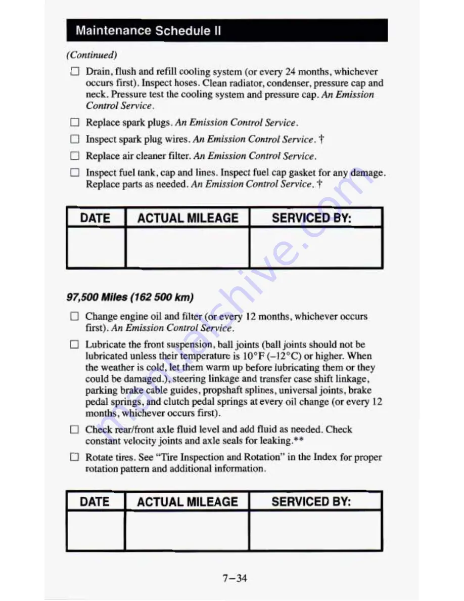 Chevrolet 1995 Blazer Owner'S Manual Download Page 346