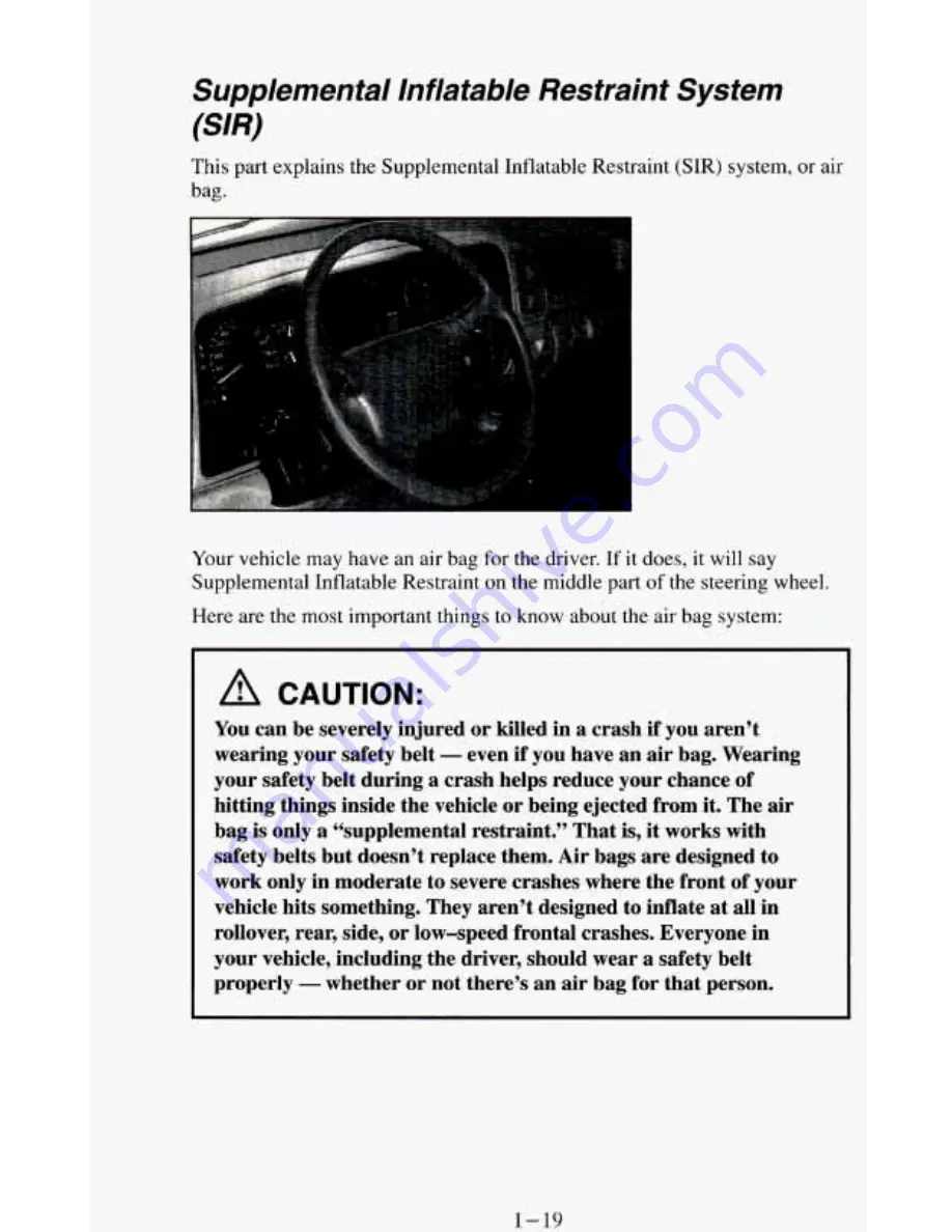 Chevrolet 1995 C/K Pickup Owner'S Manual Download Page 31