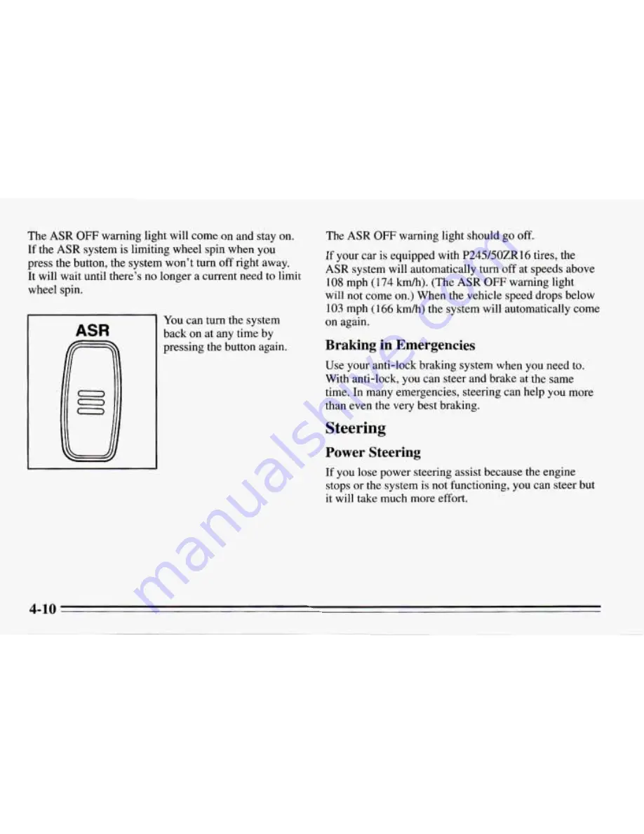 Chevrolet 1995 Camaro Owner'S Manual Download Page 166