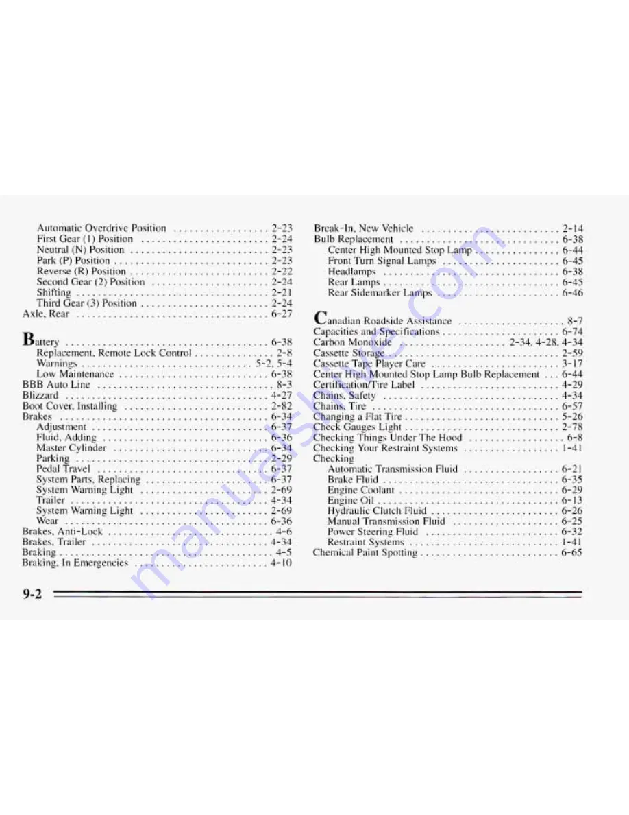 Chevrolet 1995 Camaro Owner'S Manual Download Page 376