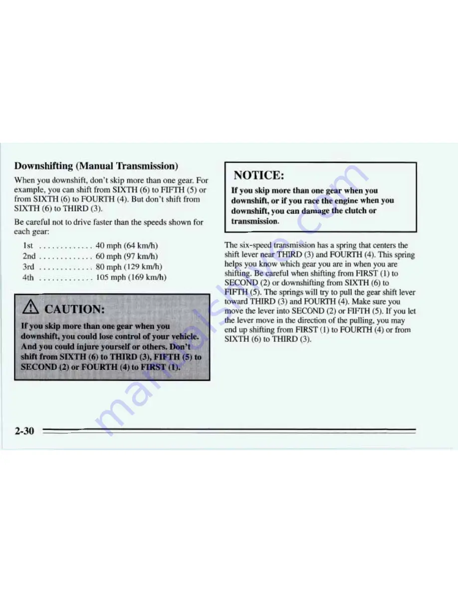 Chevrolet 1995 Corvette Owner'S Manual Download Page 73