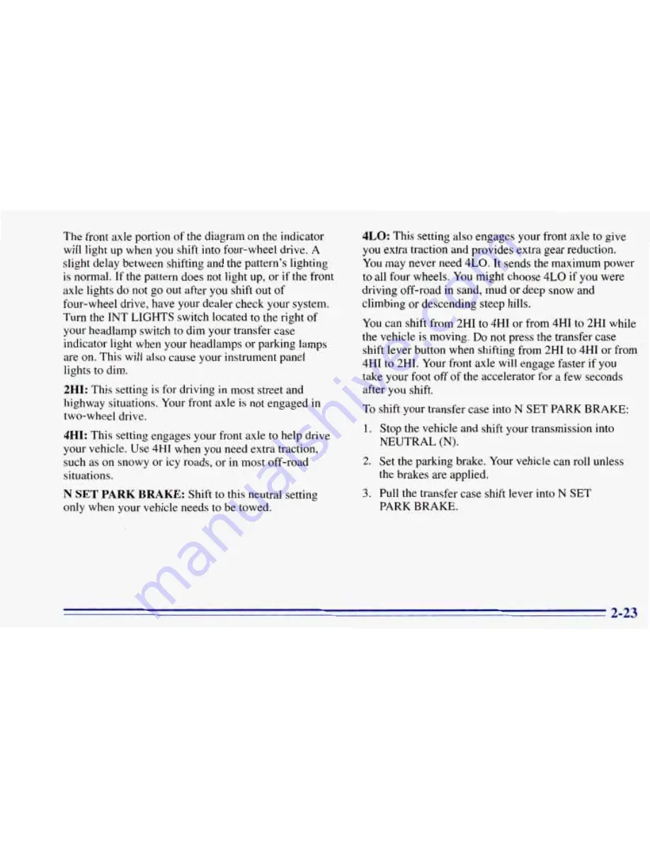 Chevrolet 1996 Blazer Owner'S Manual Download Page 81