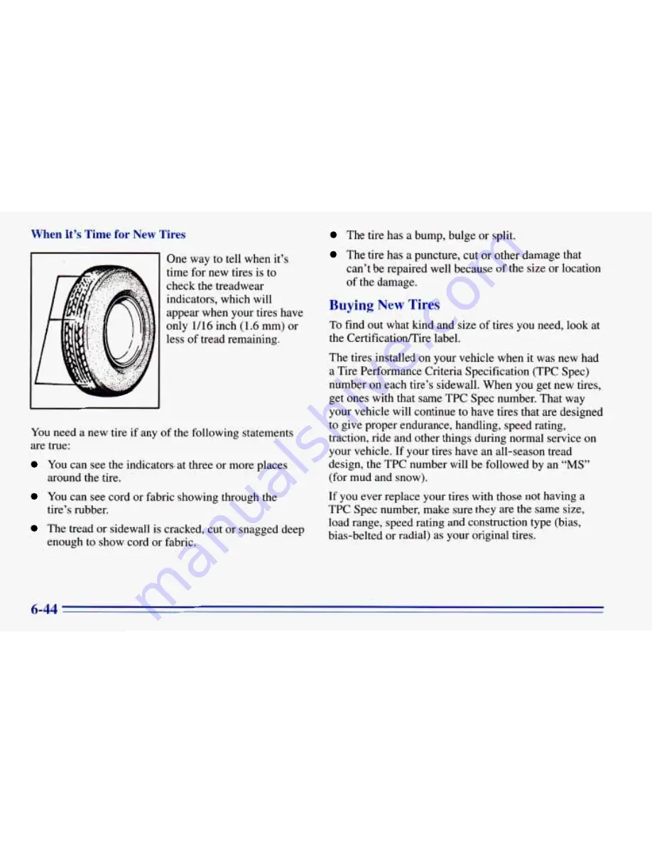 Chevrolet 1996 Blazer Owner'S Manual Download Page 292