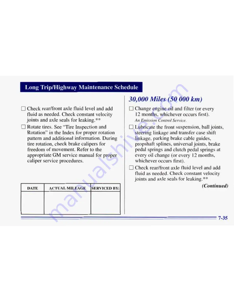 Chevrolet 1996 Blazer Owner'S Manual Download Page 347