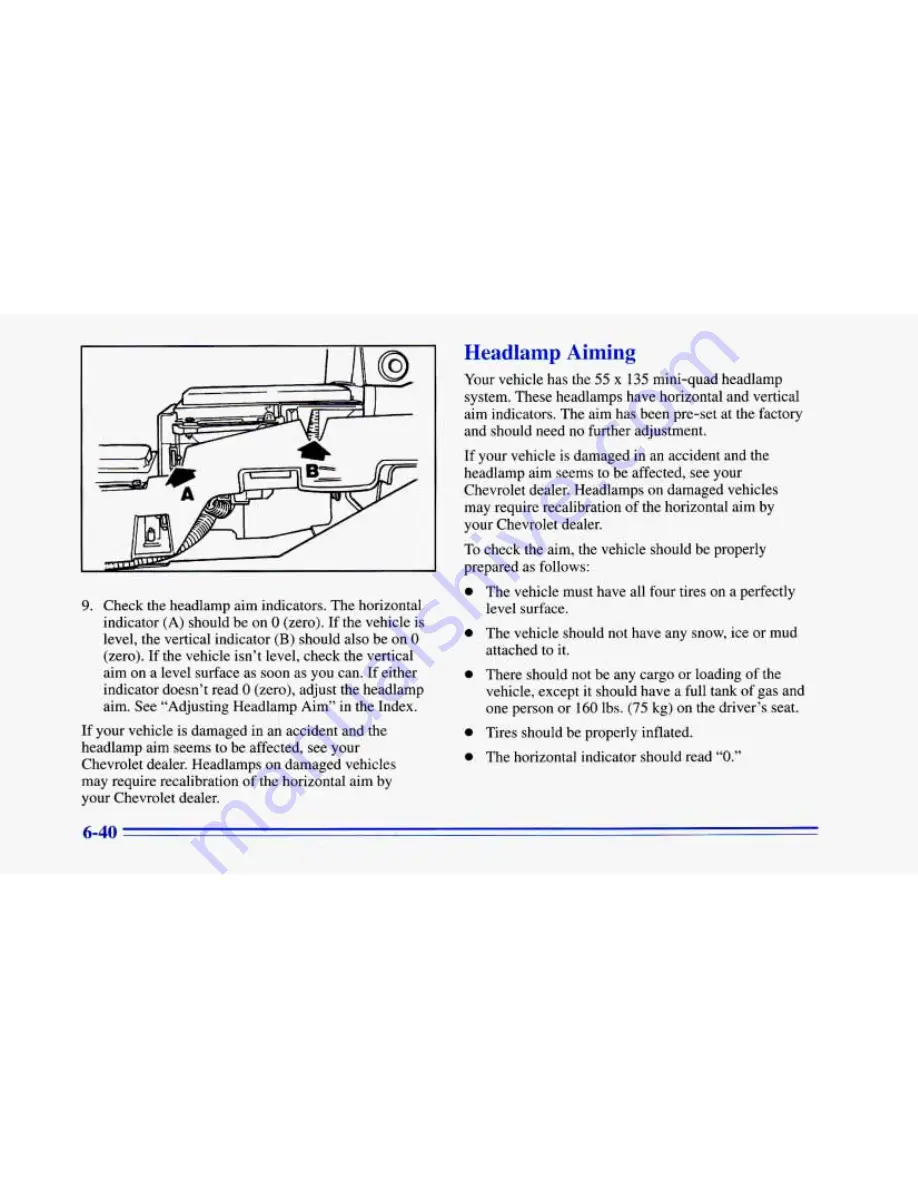 Chevrolet 1996 Camaro Owner'S Manual Download Page 291