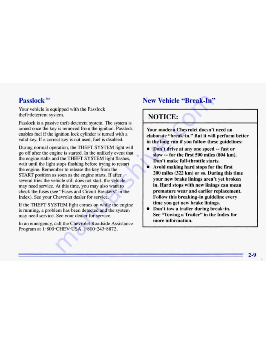 Chevrolet 1996 Cavalier Owner'S Manual Download Page 67