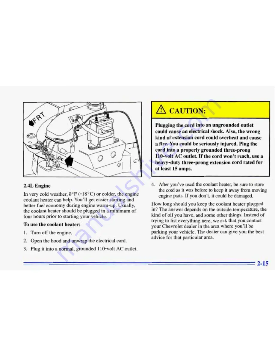 Chevrolet 1996 Cavalier Скачать руководство пользователя страница 73