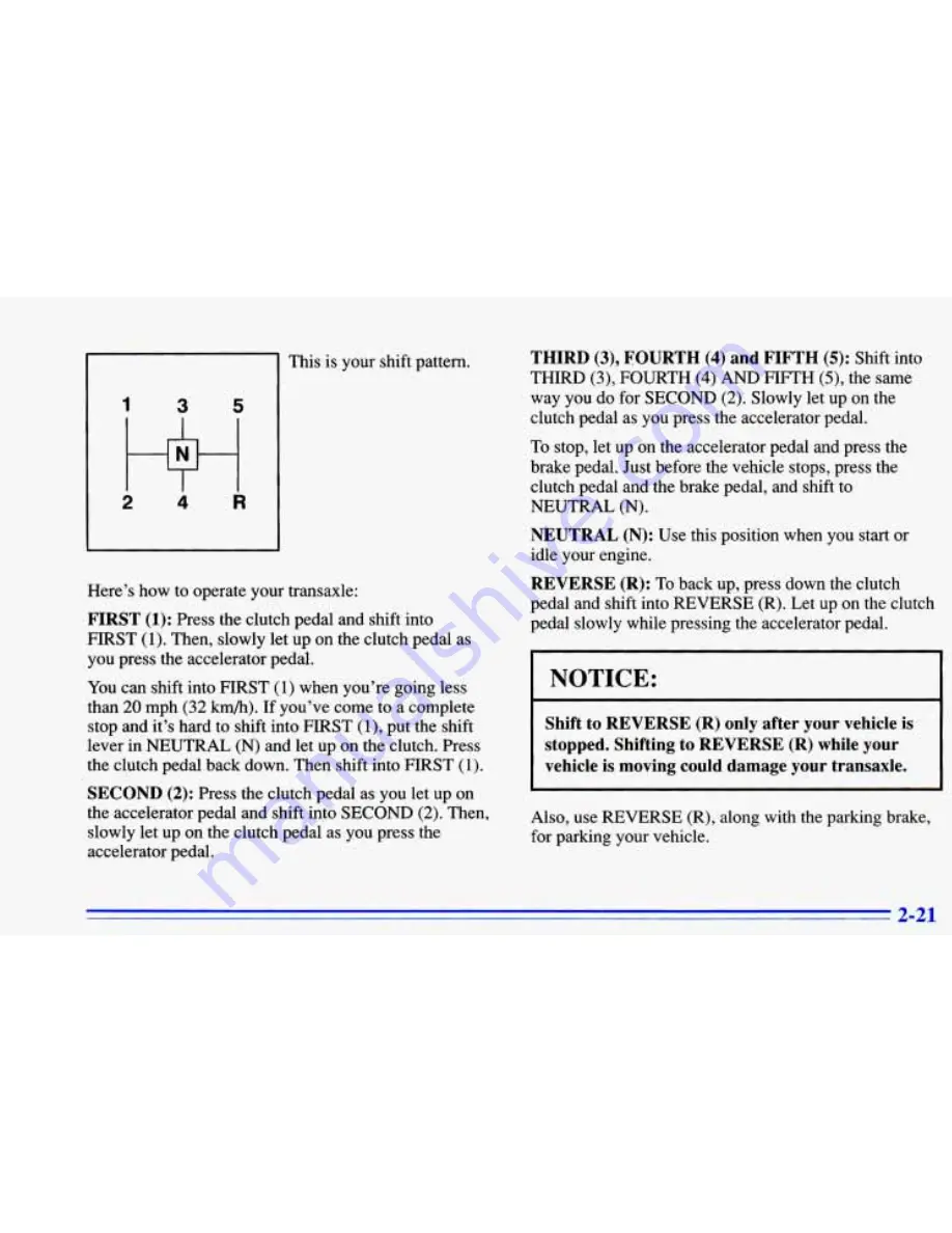 Chevrolet 1996 Cavalier Owner'S Manual Download Page 79