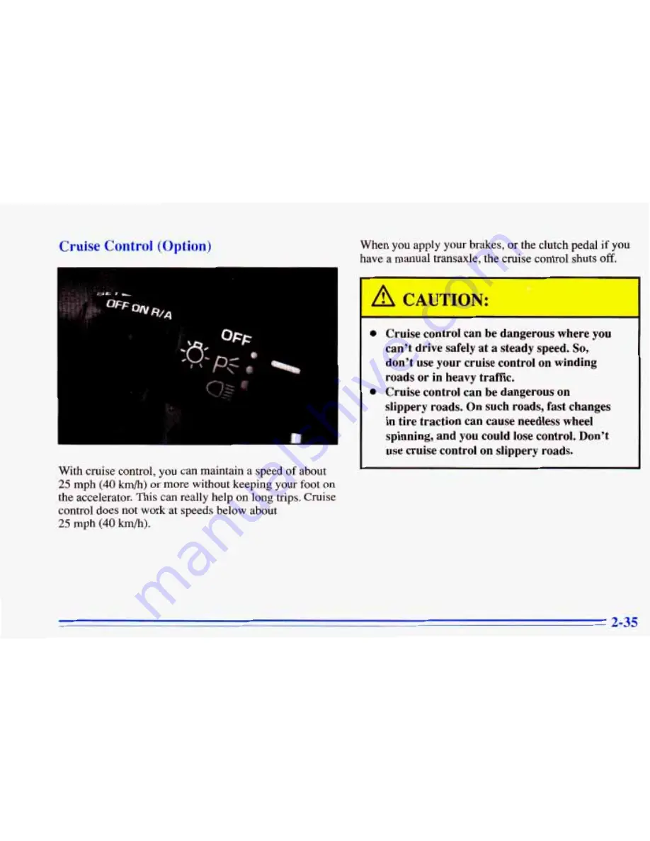 Chevrolet 1996 Cavalier Owner'S Manual Download Page 93