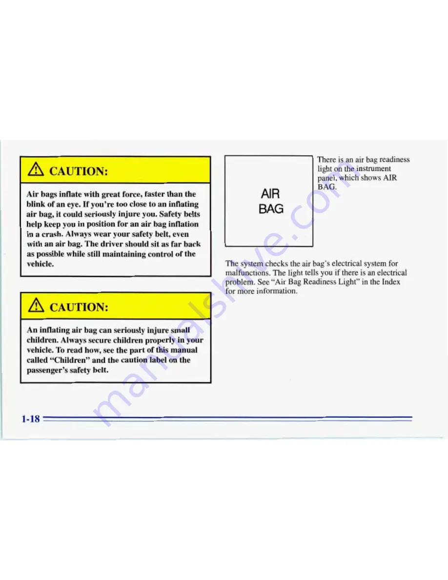 Chevrolet 1996 Corvette Owner'S Manual Download Page 29