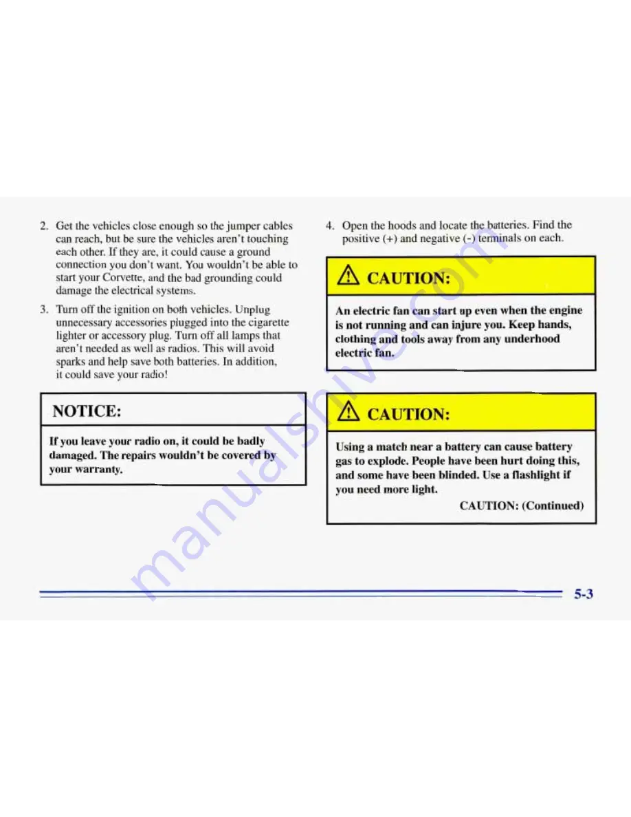 Chevrolet 1996 Corvette Owner'S Manual Download Page 194