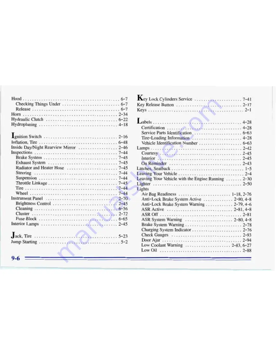 Chevrolet 1996 Corvette Owner'S Manual Download Page 379