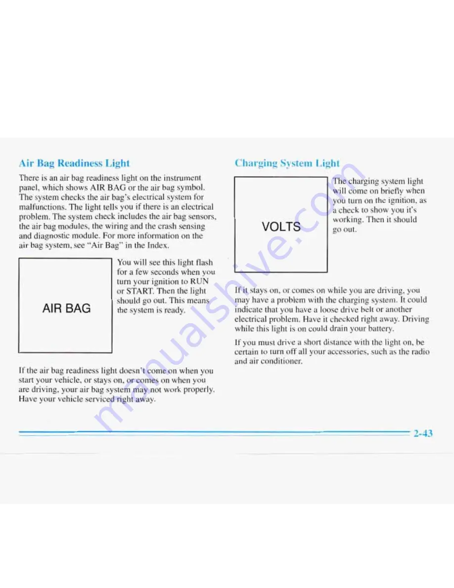 Chevrolet 1996 Monte Carlo Owner'S Manual Download Page 101