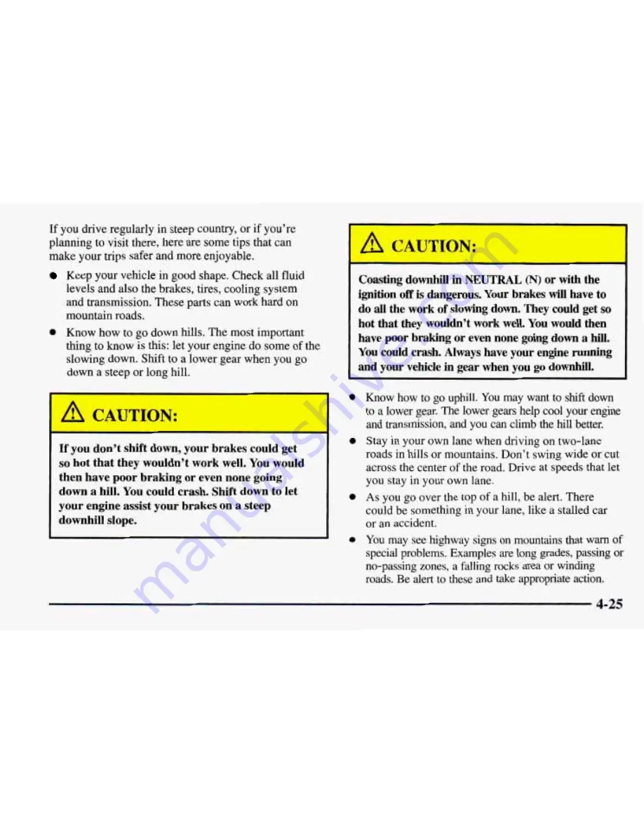 Chevrolet 1997 Camaro Owner'S Manual Download Page 189