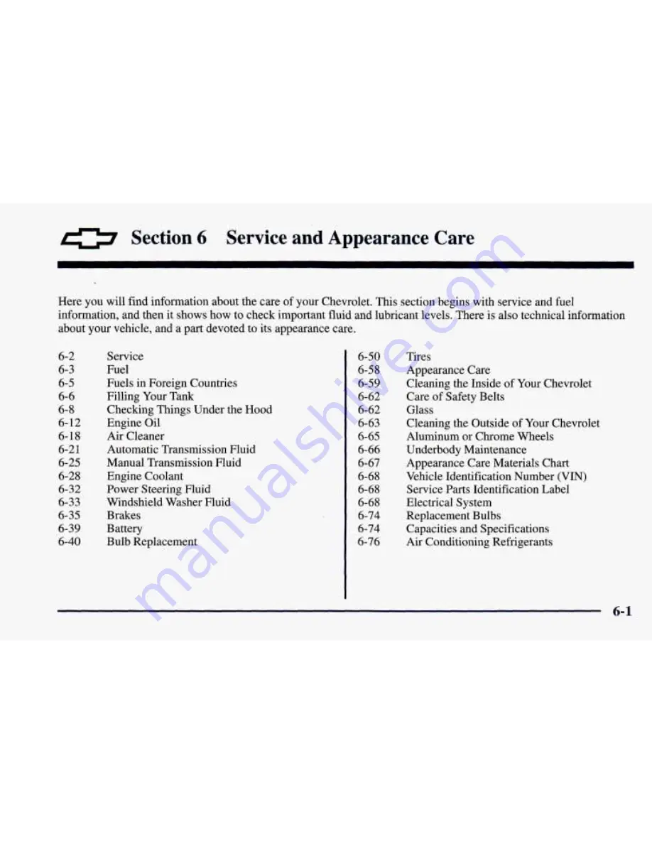 Chevrolet 1997 Camaro Owner'S Manual Download Page 247