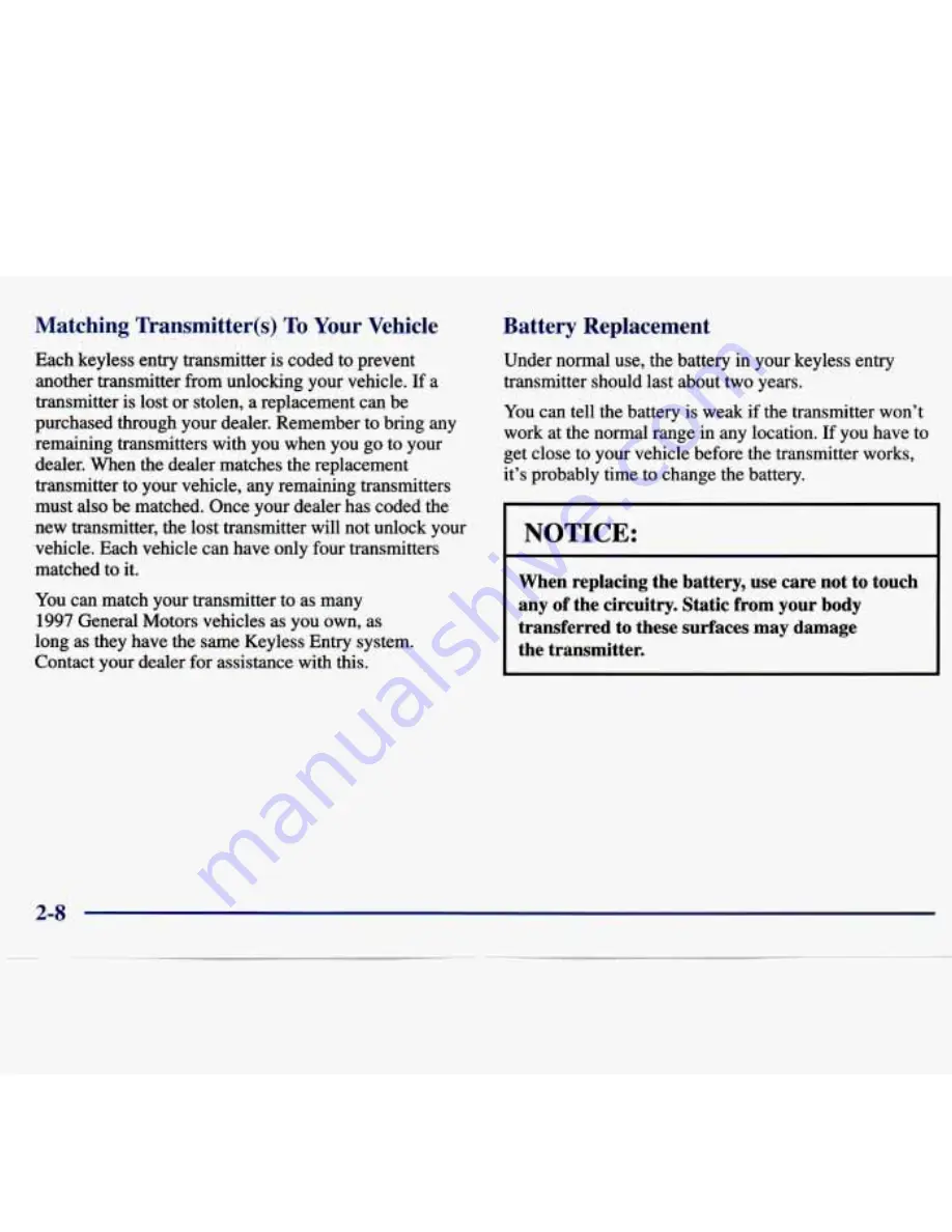 Chevrolet 1997 Malibu Owner'S Manual Download Page 65