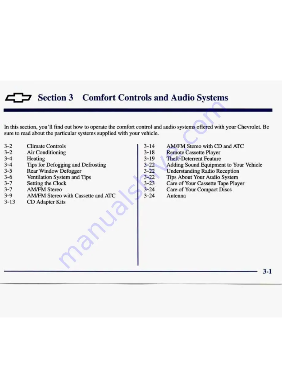 Chevrolet 1997 Malibu Owner'S Manual Download Page 122