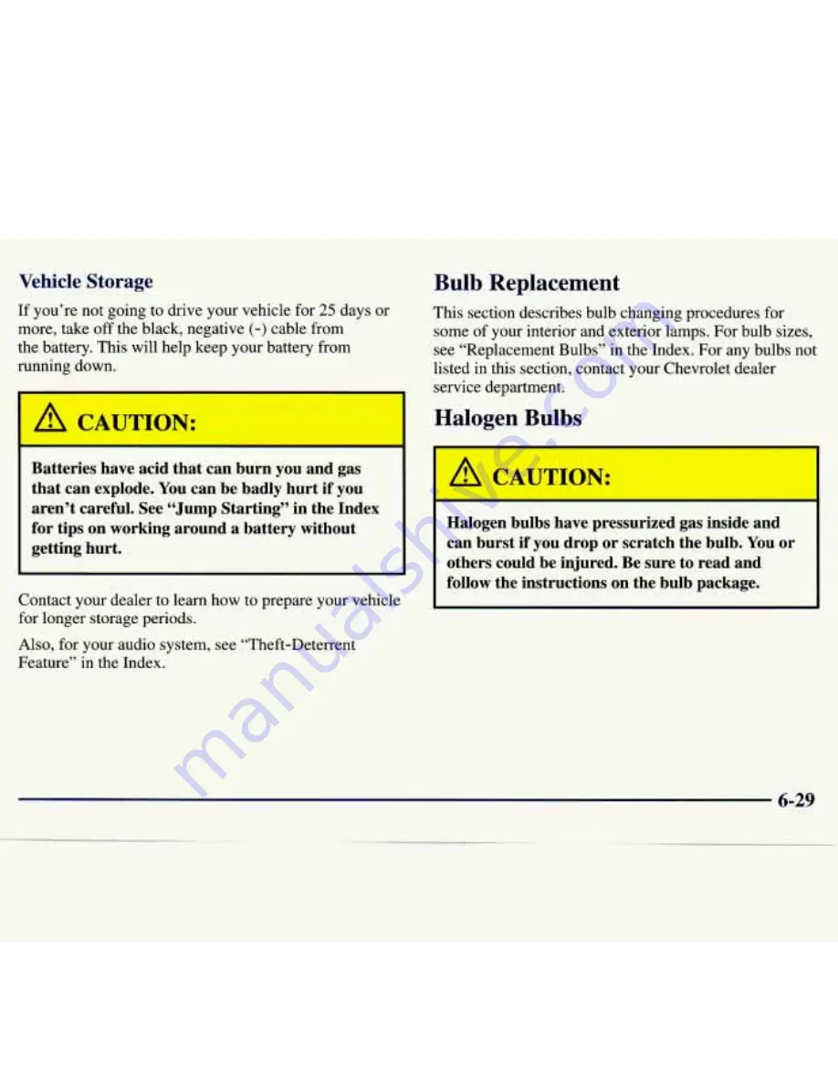 Chevrolet 1997 Malibu Owner'S Manual Download Page 250