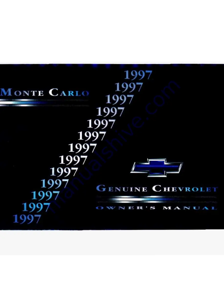 Chevrolet 1997 Monte Carlo Owner'S Manual Download Page 1