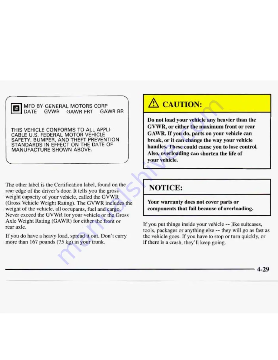 Chevrolet 1997 Monte Carlo Owner'S Manual Download Page 168