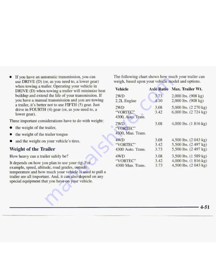 Chevrolet 1997 S-Series Owner'S Manual Download Page 188