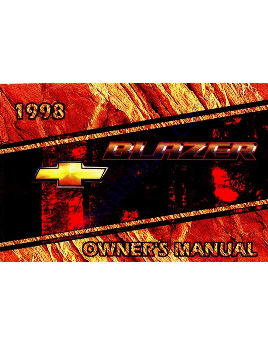 Chevrolet 1998 Blazer Owner'S Manual Download Page 1