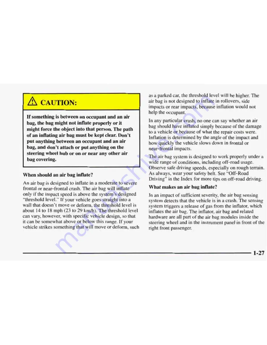 Chevrolet 1998 Blazer Owner'S Manual Download Page 43